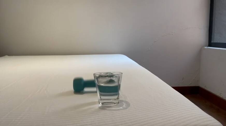 trasnferencia de movimiento colchon luuna blue